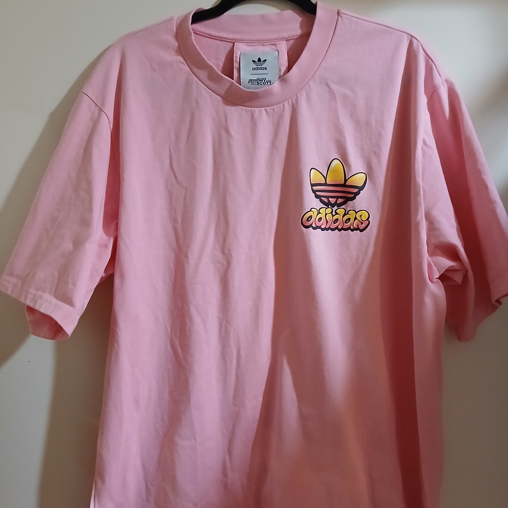 RARE NWT Jeremy Scott X ADIDAS PINK TSHIRT